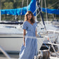 June Dress in Light Blue Linen/Cotton