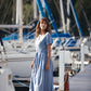 June Dress in Light Blue Linen/Cotton