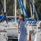 June Dress in Light Blue Linen/Cotton