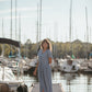 June Dress in Light Blue Linen/Cotton