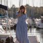 June Dress in Light Blue Linen/Cotton