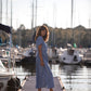 June Dress in Light Blue Linen/Cotton