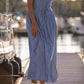 June Dress in Light Blue Linen/Cotton