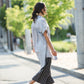 Paige Handwoven Cotton Relaxed Shirt Dress in Blue and White Pin-Stripe Made to Order