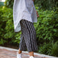 Paige Handwoven Cotton Relaxed Shirt Dress in Blue and White Pin-Stripe Made to Order