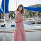 Claudia Skirt Set in Mauve Paint Print - L Shirt Left