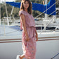 Claudia Skirt Set in Mauve Paint Print - L Shirt Left