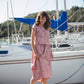 Claudia Skirt Set in Mauve Paint Print - L Shirt Left