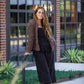 Dilsi Handwoven Cotton Overalls in Dark Green - S Left