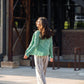 Hand Knit Nepali Wool Jill Sweater in Violet Made to Order