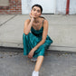 Silk Faro Dress in Green Made to Order