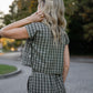 Katie Handwoven Cotton Set in Green Gingham