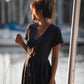 June Dress in Navy Linen - XS and S Left