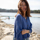 Hazel Cotton Cardigan in Periwinkle