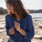 Katarina Handwoven Cotton Dress in Teal Plaid