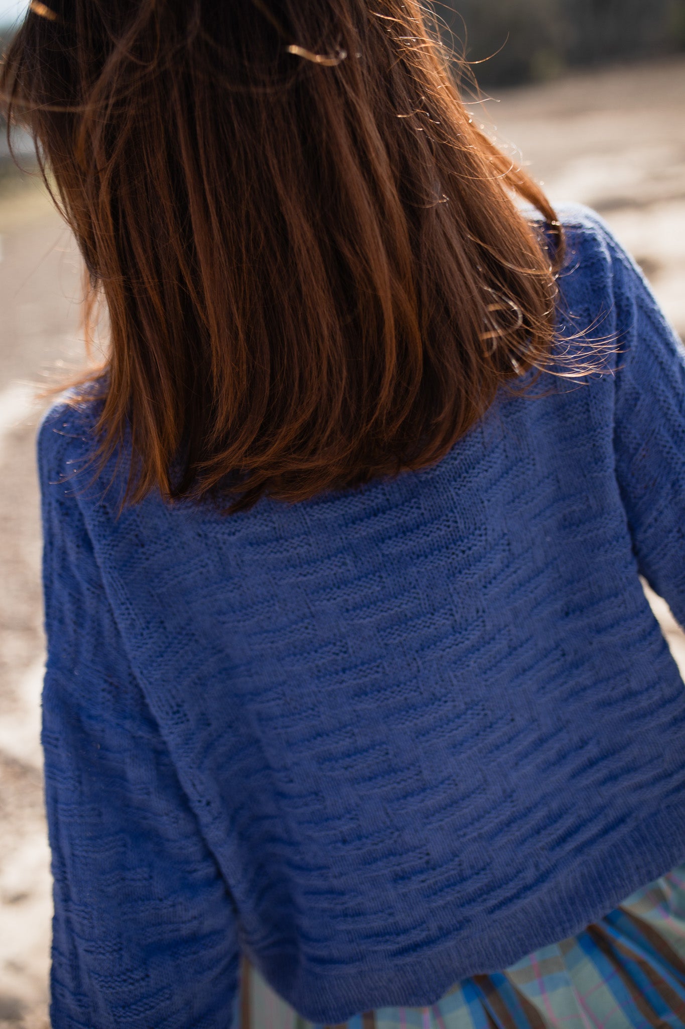 Hazel Cotton Cardigan in Periwinkle