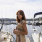 Katie Handwoven Cotton Set in Beige and Beige Stripe