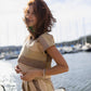 Katie Handwoven Cotton Set in Beige and Beige Stripe