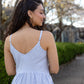 Linen Faro Dress in Periwinkle Gingham