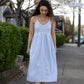 Linen Faro Dress in Periwinkle Gingham