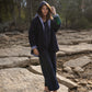Patricia Wool Jacket in Speckled Navy Made to Order