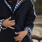 Patricia Wool Jacket in Speckled Navy Made to Order