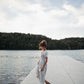 June Dress in Green and White Stripe Linen Made to Order