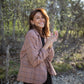 Julie Wool Blazer in Red and Brown Plaid Made to Order