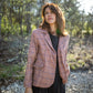 Julie Wool Blazer in Red and Brown Plaid Made to Order
