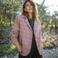 Julie Wool Blazer in Red and Brown Plaid Made to Order
