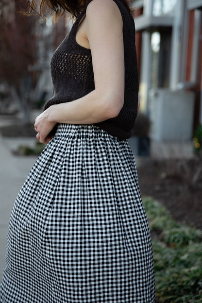 Perry Gathered Midi Skirt