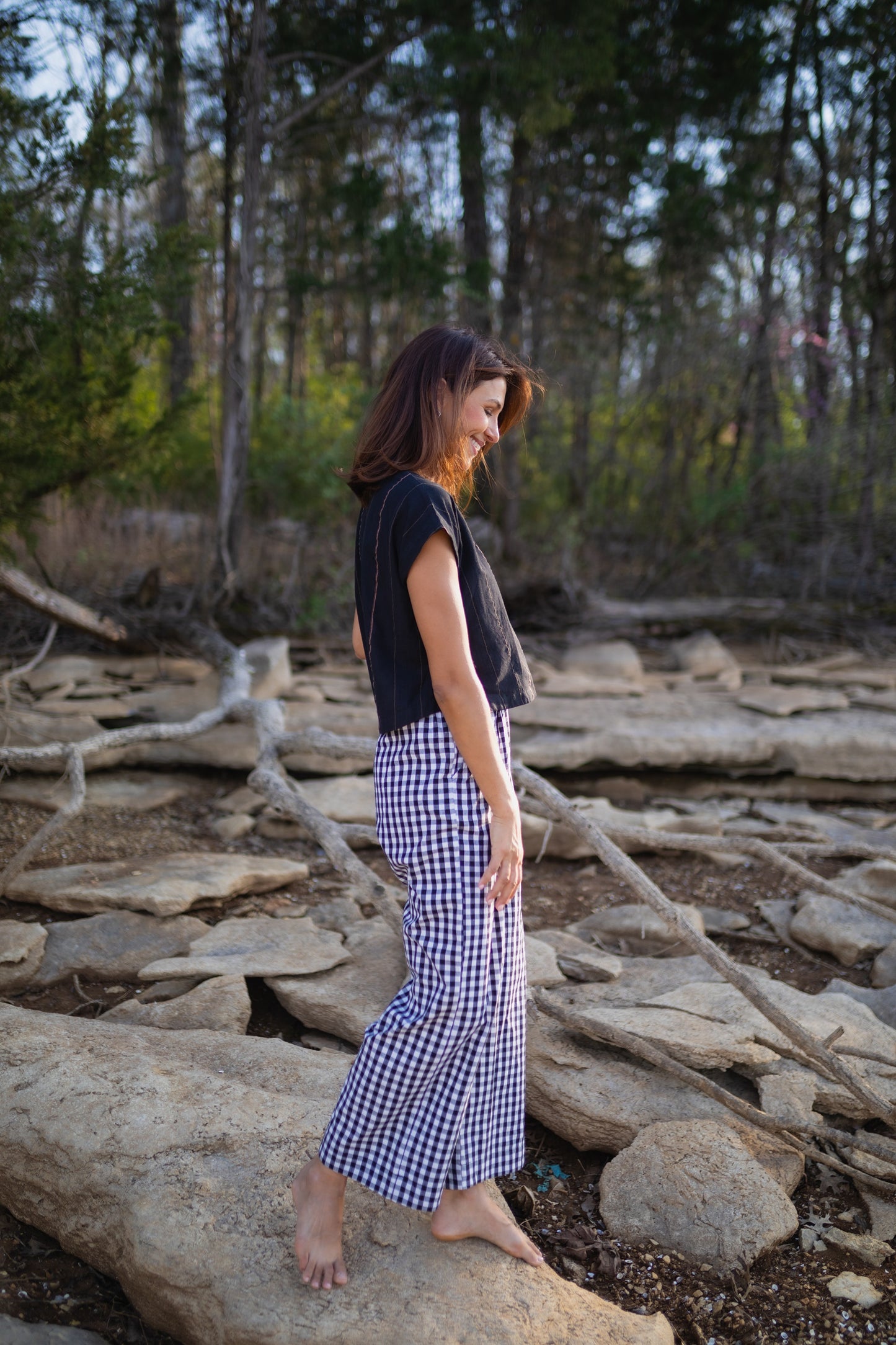 Katie Handwoven Cotton Set in Black