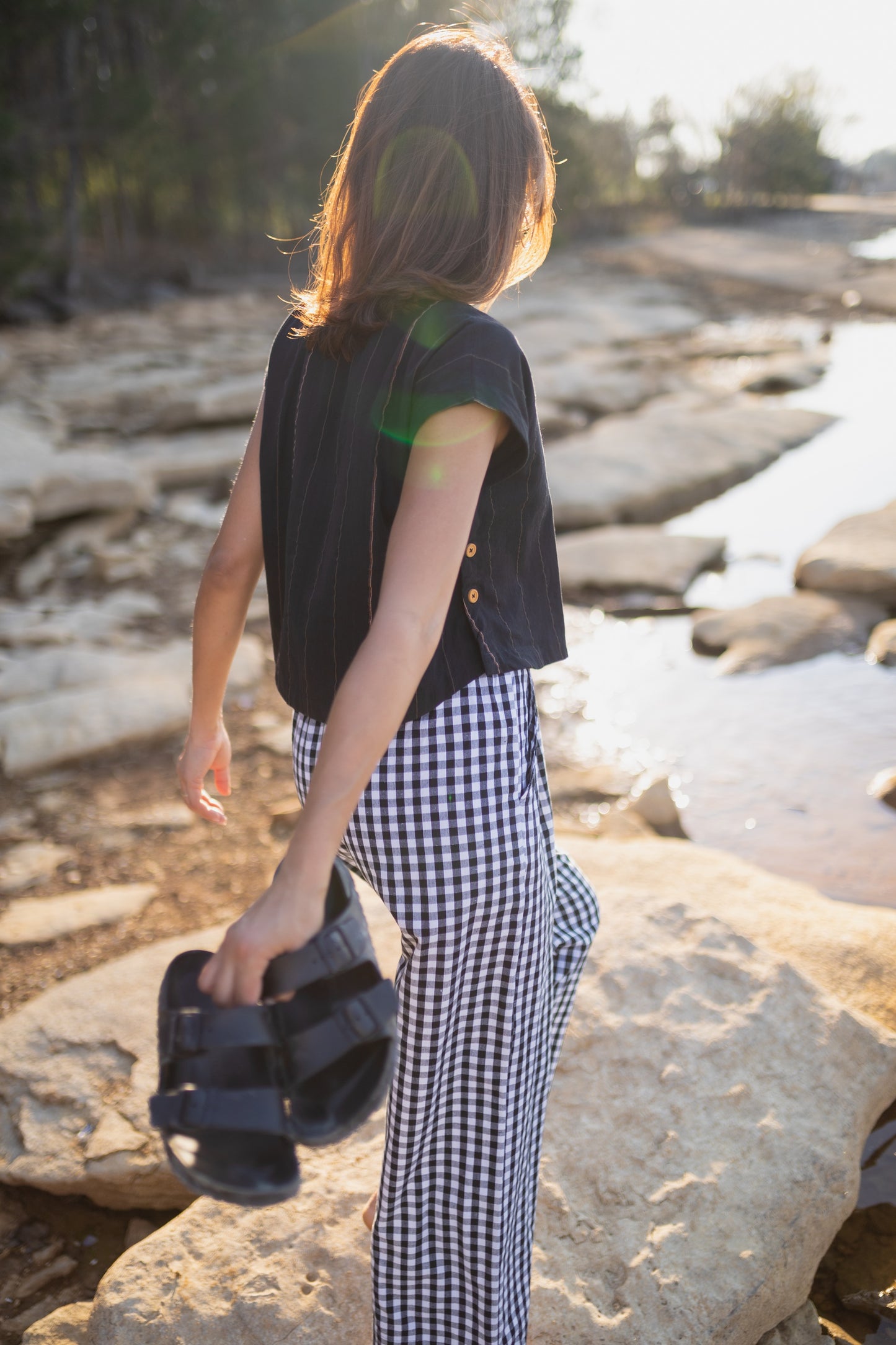 Katie Handwoven Cotton Set in Black