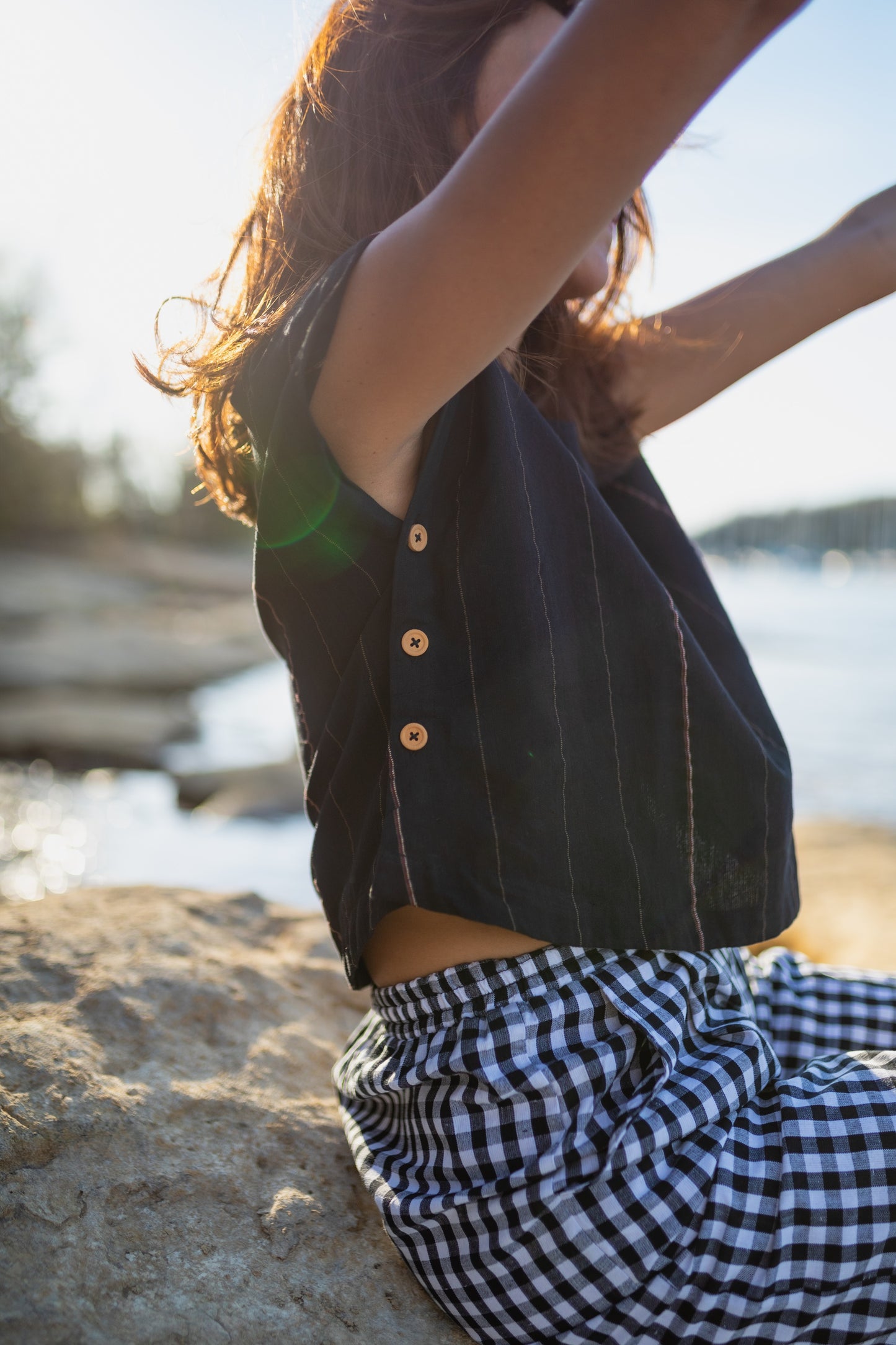 Katie Handwoven Cotton Set in Black