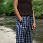 Lindy Hand Knit Cotton Lace Tank in Mauve Brown