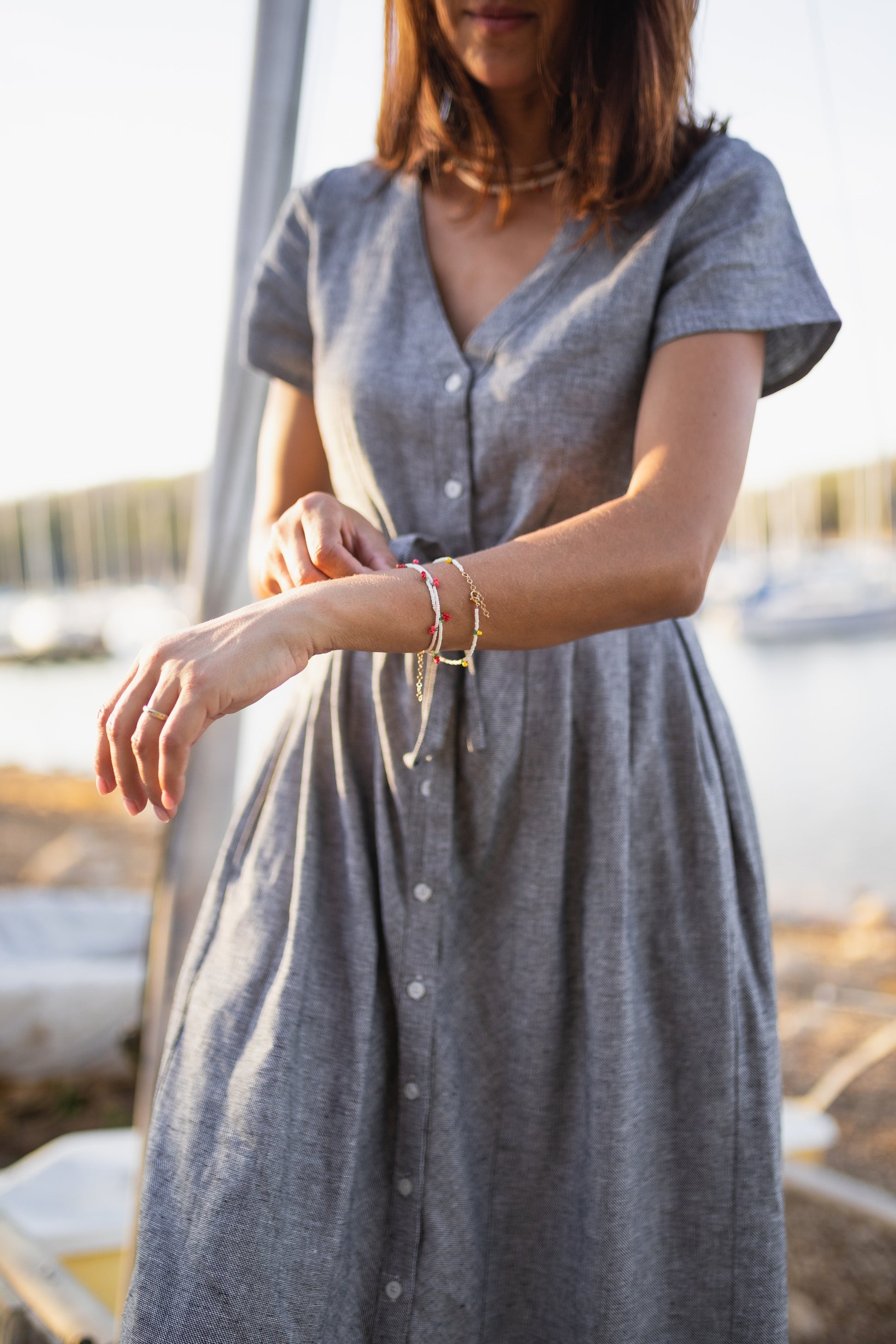 linen terracotta dress Gemma Linen Dress