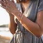 June Dress in Tiny Black and White Chambray Check