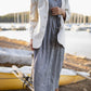 June Dress in Tiny Black and White Chambray Check