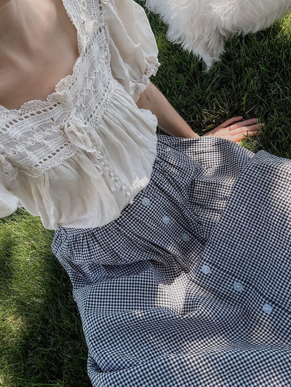 Perry Gathered Midi Skirt