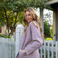 Portuguese Wool Pieper Coat in Purple Dot Made to Order