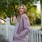 Portuguese Wool Pieper Coat in Purple Dot Made to Order