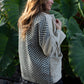 Portuguese Wool Pieper Coat in Neutral Mix-Match Herringbone Made to Order