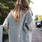 Portuguese Wool Pieper Coat in Neutral Mix-Match Herringbone Made to Order