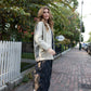 Portuguese Wool Pieper Coat in Neutral Mix-Match Herringbone Made to Order