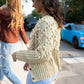 Hand Knit Nepali Wool Jill Sweater in Eggshell Made to Order