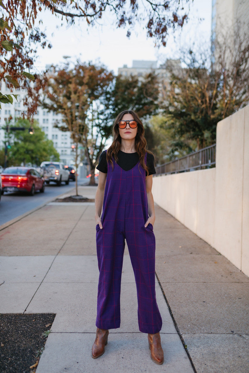 Charli Handwoven Cotton Jumper in Plum - Pre-Order 2/30