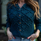 Hand Knit Nepali Wool Jill Sweater in Midnight Blue Made to Order