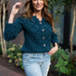 Hand Knit Nepali Wool Jill Sweater in Midnight Blue Made to Order