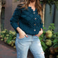 Hand Knit Nepali Wool Jill Sweater in Midnight Blue Made to Order