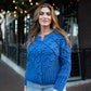 Hand Knit Nepali Wool Jill Sweater in Cobalt Made to Order